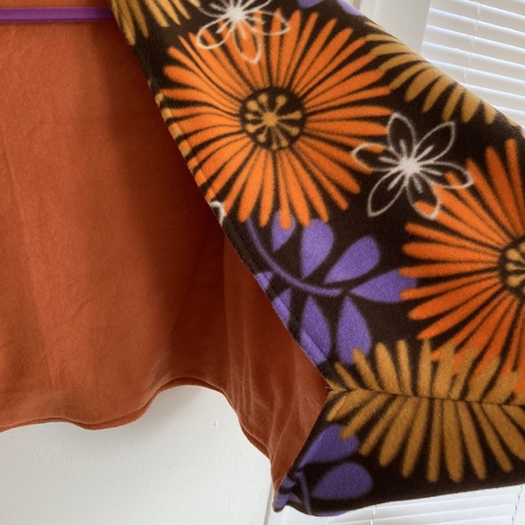 VTG 70s Womens Sweater Fleece Shrug Sz XL Retro Boho Dopamine Dressing Hippie - Picture 5 of 11